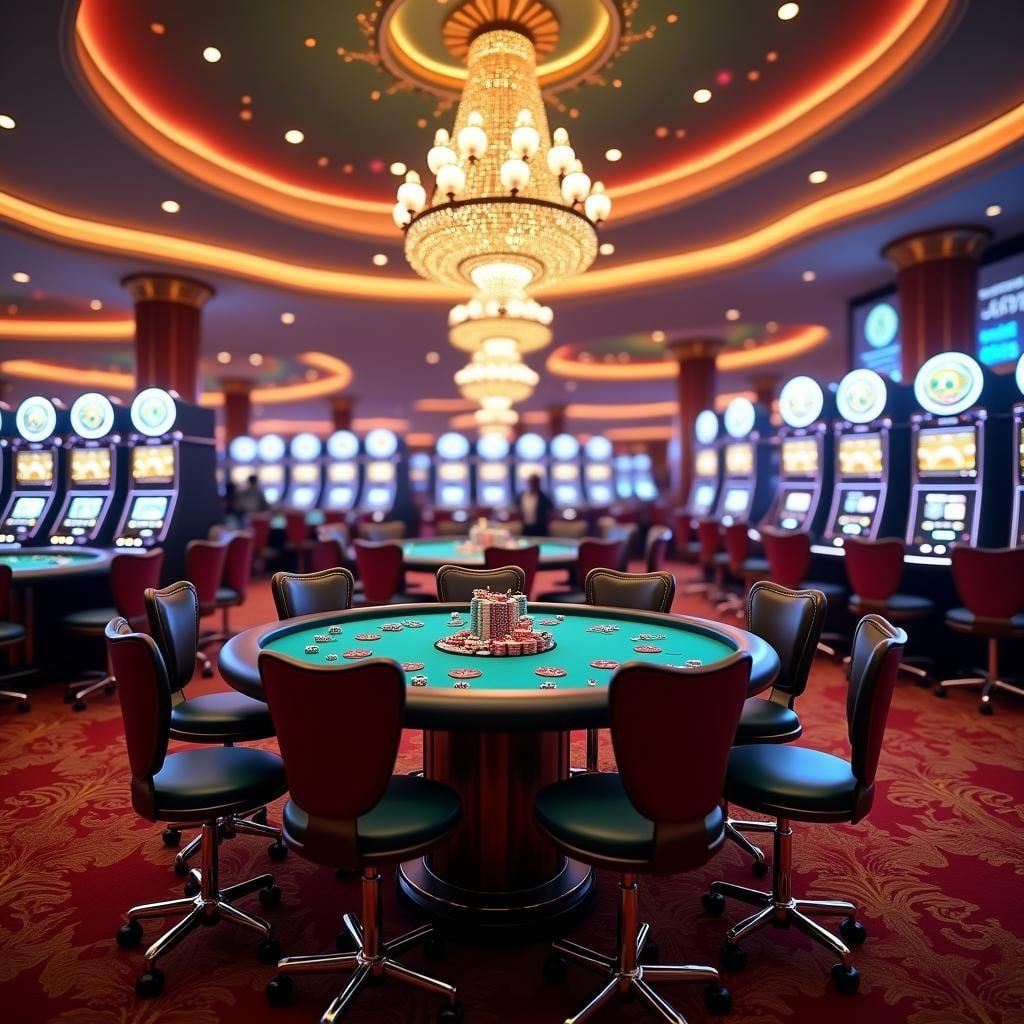 Live Sic Bo table with three dice and betting layout
